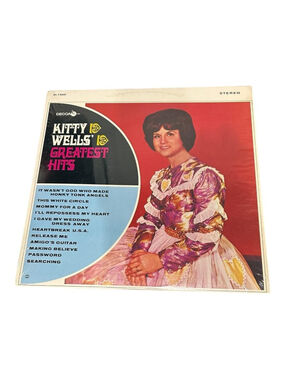 Vintage Kitty Wells Vinyl LP Greatest Hits Album Decca Country Black Canada